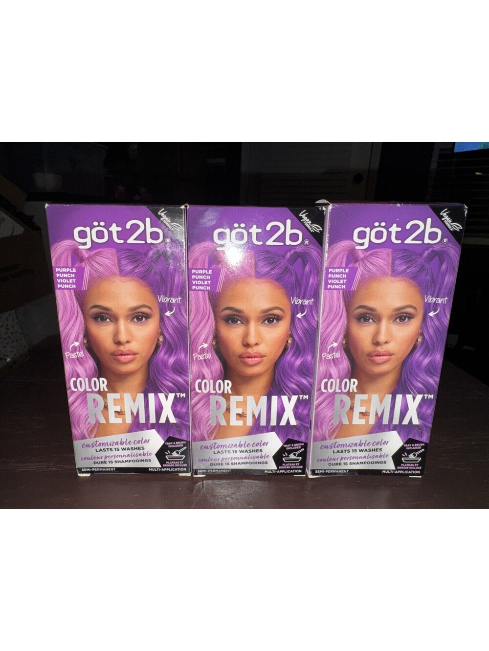 got2b Color Remix Purple Punch Hair Dye Semi-Permanent 3 Pack